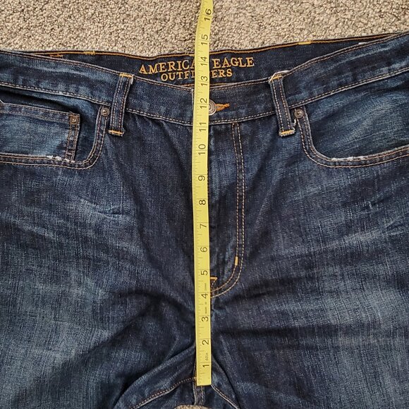 Men's American Eagle Loose Blue Jeans 38 X 32  Inseam Measures 30"  Pre-Owned - Picture 8 of 12